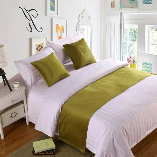 Vista 25 de Pañuelo de terciopelo de lujo, toalla de cola de cama, decoración de ropa de cama para el hogar, hotel, dormitorio