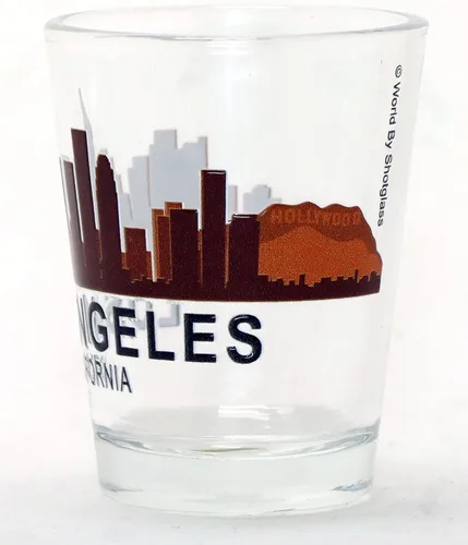 Vista 3 de Los Ángeles California Sunset Skyline - Vaso de chupito