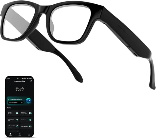 Vista 10 de Lentes inteligentes AI para hombres y mujeres – Gafas Bluetooth con traducción de 164 idiomas, lentes fotocrómicos, música y llamadas manos libres