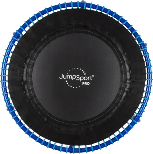 Vista 13 de JumpSport 350 PRO - Trampolín de fitness resistente para interiores, 39 pulgadas, 36 cordones elásticos EnduroLast de alta calidad, rebote