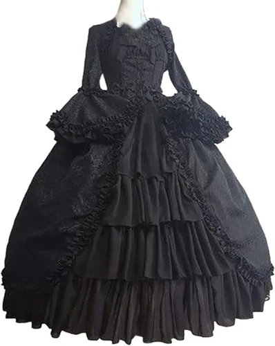 Vista 2 de Acrelis Disfraces renacentistas para mujer, vestido de novia gótico, vestido de baile victoriano, talla grande 1800, vestidos de princesa con núcleo