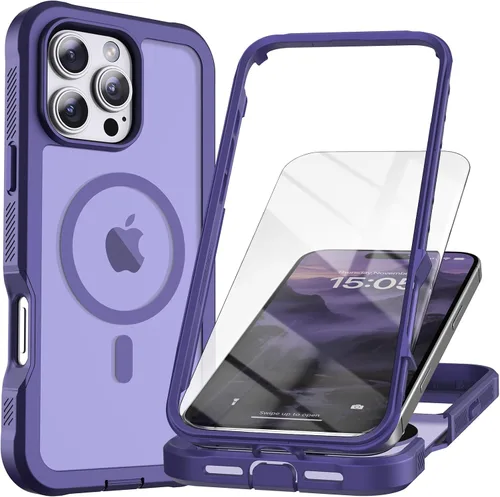 Vista 15 de Funda magnética para iPhone SE 3ª y 2ª [protector de pantalla] [compatible con MagSafe] [protección contra caídas de grado militar]