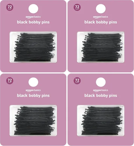 Vista 7 de Amazon Basics Bobby Pins in Case Black 72 Count