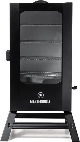 Vista 13 de Masterbuilt® Ahumador eléctrico vertical para barbacoa de 30 pulgadas con control de temperatura analógico, estantes cromados para ahumar y 535