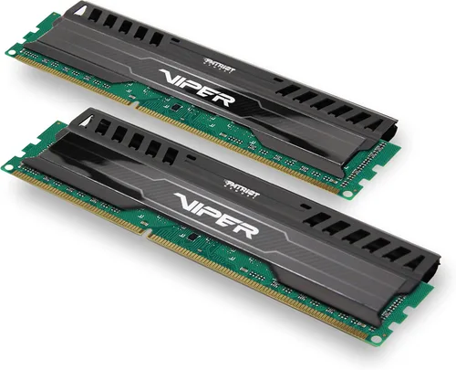 Vista 2 de Patriot Memory Memoria de escritorio Viper III DDR3 1600MHz (PC3 12800) CL9 de 16 GB (2 x 8 GB) con disipador térmico Mamba negro - PV316G160C9K
