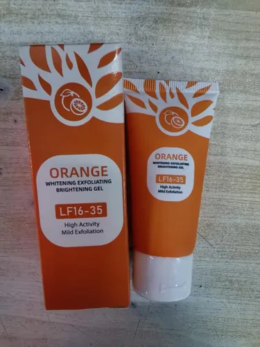 Vista 6 de Exfoliante de gel limpiador naranja para cara y cuerpo, limpieza profunda de los poros, elimina puntos negros, gel pelador suave con beneficios