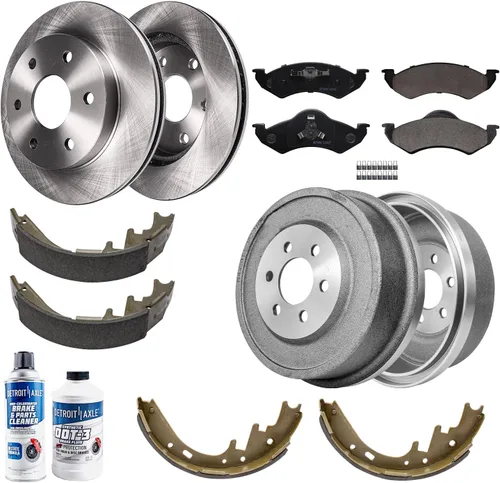 Vista 57 de Detroit Axle - Kit de frenos para Land Rover LR3 2005-2009, Rotores de freno deportivos Range Rover 2006-2009 y pastillas de freno de cerámica 2007