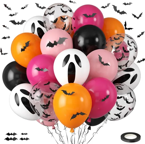 Vista 23 de Globos azules y negros, globos de graduación de 12 pulgadas, globo de látex de confeti azul oscuro, negro, blanco, plateado metálico, para niños