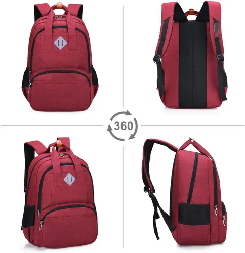 Vista 3 de HOPYOCK - Mochilas infantiles para niños, bolsas de libros de escuela primaria y media con múltiples bolsillos para niños con diseño reflectante