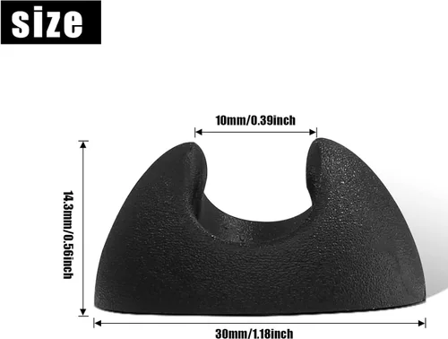 Vista 2 de Waziaqoc 4 pies protectores redondos de goma negra para patas de horquilla, antideslizantes, aptos para patas de horquilla de 3/8 pies y 1/2 pies