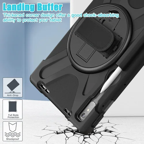 Vista 4 de Junfire Funda resistente a prueba de golpes para Lenovo Tab P11 Pro Gen2 de 11.2 pulgadas (TB-132FU/TB-138FC) 2022, funda resistente de servicio