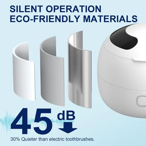 Vista 5 de Máquina limpiadora ultrasónica de retenedores 2025 – Limpiador de dentaduras postizas de 45 kHz para protectores nocturnos y bucales – Limpiador
