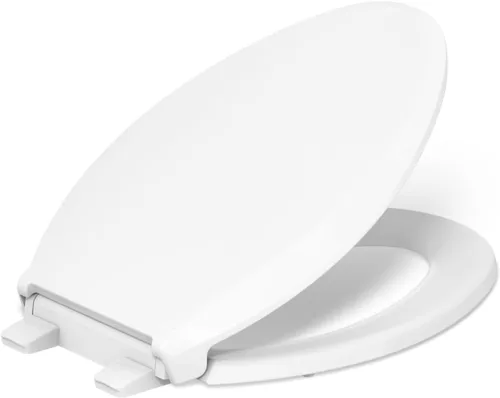 Vista 57 de KOHLER 4639-RL-0 Cachet ReadyLatch Asiento de inodoro redondo con cierre suave, color blanco