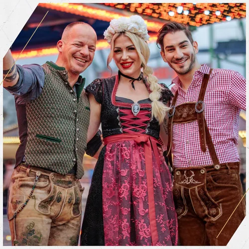 Vista 7 de BAVARIA TRACHTEN Lederhosen - Lederhosen alemán auténtico para hombre, traje de Oktoberfest, color marrón oscuro