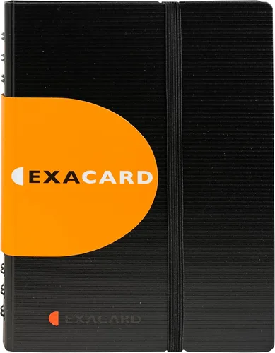 Vista 2 de Exacompta - Ref 75034E - Exactive - Tarjetero Exacard - Tamaño de 7.9 x 5.7 in, capacidad para hasta 120 tarjetas, 20 hojas, adecuado para tarjetas