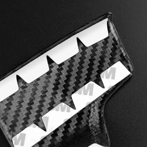 Vista 6 de Fibra de carbono, para Audi, cubierta de palanca de cambios para Audi A6/A7 SQ8 RS6 RS7 Q7 Q8/S8, accesorios interiores, negro