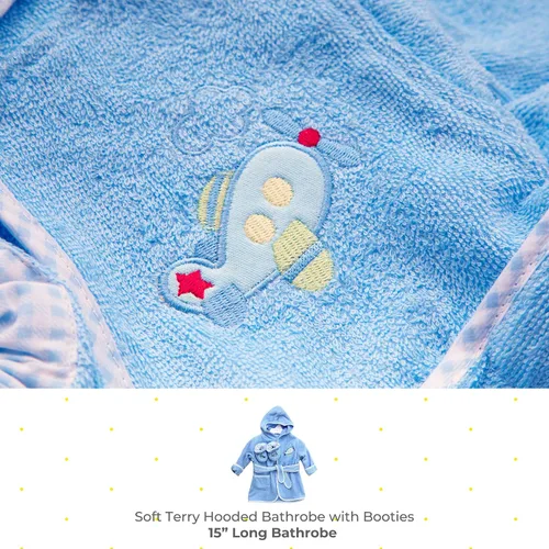 Vista 2 de Spasilk 100% Cotton Hooded Terry Bathrobe with Booties Baby Girl Gifts Baby Boy Gifts Shower Gift