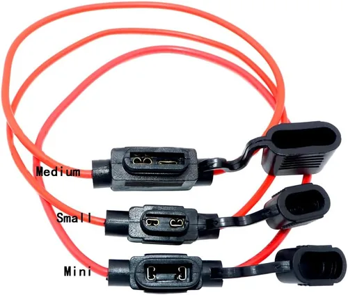 Vista 5 de 1 soporte para fusibles automático + 1 fusible de coche impermeable 32V, pequeño, 16 AWG-10A