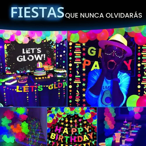 Vista 5 de Glow King - Globos que brillan con luz ultravioleta
