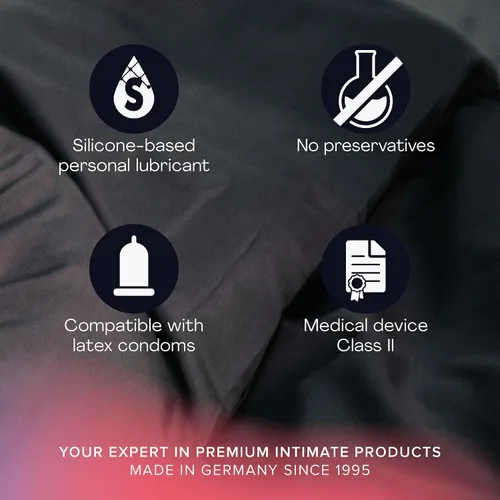 Vista 2 de pjur Lubricante personal ligero a base de silicona, con formulación ligera de larga duración, para más contacto piel a piel, lubricante para sexo