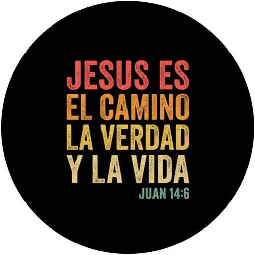 Vista 3 de Jesus es el Camino Juan 4:16 Cristiano Frase Biblia Espanol PopSockets intercambiables PopGrip