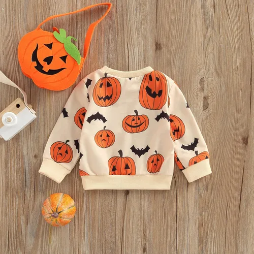 Vista 5 de Sudadera para bebé niño pequeño, manga larga, cuello redondo, suéter sin botones, ropa para otoño e invierno