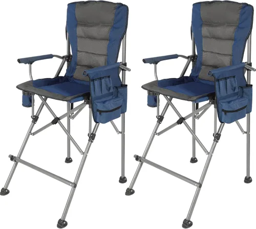 Vista 10 de Sillas plegables extra altas Stonehomy para adultos 330lbs, sillas director plegables de altura de barra portátiles para acampar al aire libre