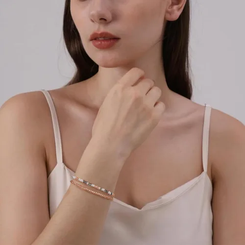 Vista 2 de JoycuFF Pulseras con código morse para mujeres y niñas, joyería para hija, mamá, mejores amigas, regalos inspiradores para niña, alma gemela, día
