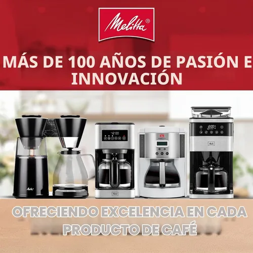 Vista 7 de Melitta Aroma Tocco - Cafetera térmica de goteo, 8 tazas, programable con apagado automático, pausa y servicio, jarra de acero inoxidable con 5