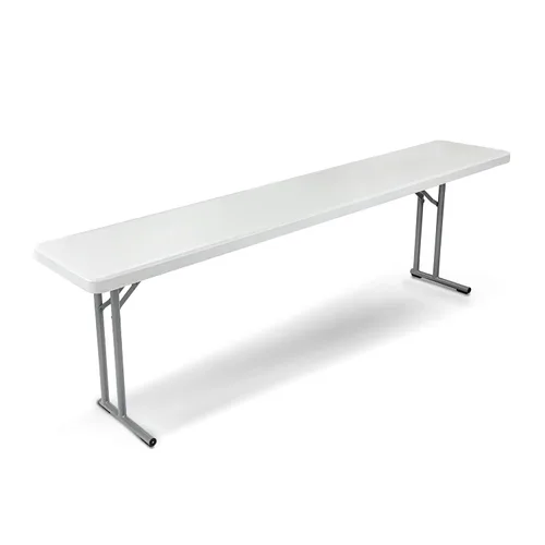 Vista 16 de OEF Furnishings OEFBT-SEM1872 Mesa plegable de seminario industrial de calidad comercial con parte superior gruesa moldeada por soplado y patas