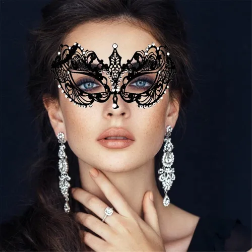 Vista 5 de Vtrem Máscara de mascarada para parejas juego de máscaras negras para fiesta de Mardi Gras para mujeres, hombres, papá, hija, graduación, pareja