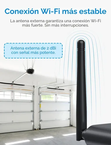 Vista 2 de Meross Control remoto inteligente para abrir puerta de garaje con antena externa, hasta 3 puertas individuales, compatible con Apple HomeKit, Amazon