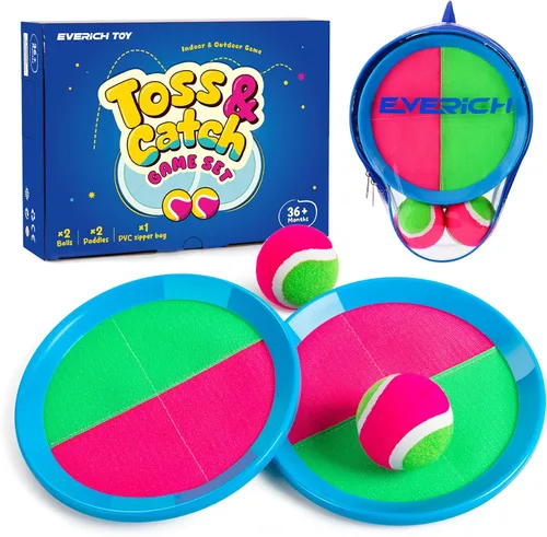 Vista 13 de Juego de pelota para lanzar y atrapar, juego de bolas adhesivas mejoradas para niños y niños pequeños, resistente y resistente al agua, juguete