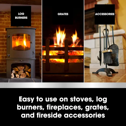 Vista 7 de Furniture Clinic Limpiador de Cristal y Metal para Estufa - Para Puertas de Vidrio de Quemador de Troncos y Chimenea - Elimina Hollín, Suciedad
