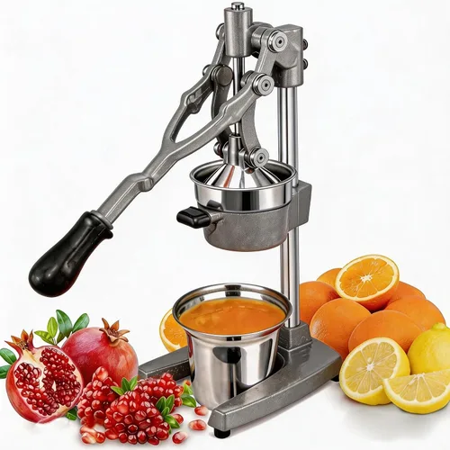 Vista 11 de Prensa Manual de Mano de Hierro Fundido Comercial de Servicio Pesado Naranja Cítricos Limón Lima Toronja Granada Exprimidor de Jugo de Fruta