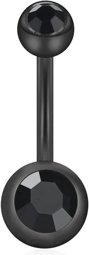 Vista 3 de Ruifan Piercing para ombligo con forma de bola de cristal de 0.49oz