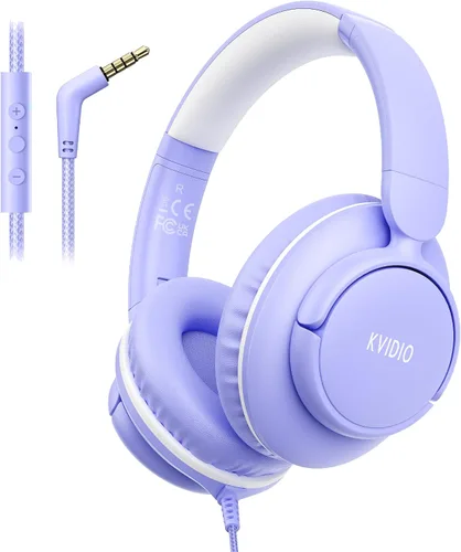 Vista 8 de Auriculares con cable con micrófono, auriculares de 0.1 in con control de Rosa