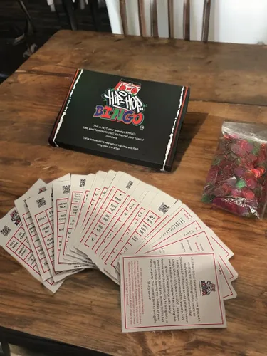 Vista 7 de Hip Hop, juego de bingo de música R&B, juegos de cartas para adultos, juegos familiares, tableros de bingo, diversión para la familia, diversión