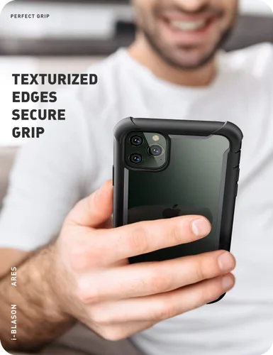 Vista 7 de i-Blason Ares - Funda para iPhone 11 Pro Max (2019), funda de doble capa resistente con parachoques transparente y protector de pantalla integrado