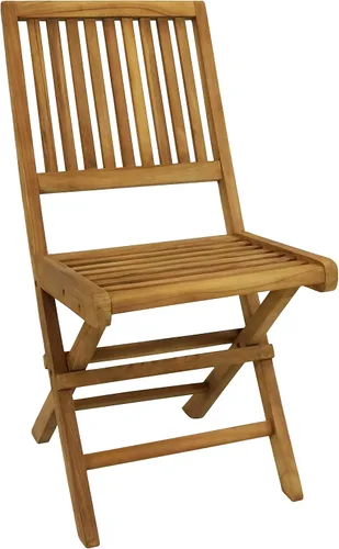 Vista 8 de Sunnydaze - Sillas plegables de madera de teca para exteriores, juego de 2 sillas plegables de patio para terraza o balcón, muebles de madera
