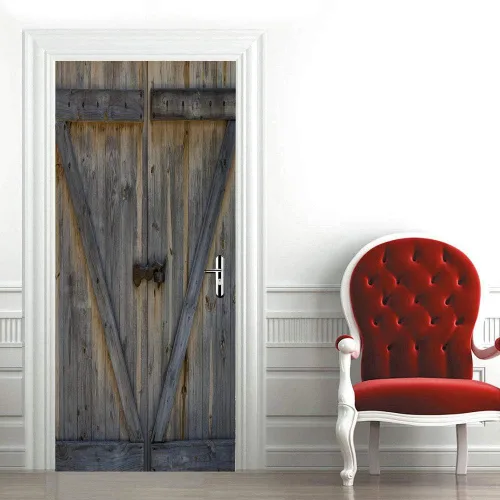 Vista 81 de Adhesivos 3D para puerta, murales para despegar y pegar, puerta de madera, papel tapiz autoadhesivo, extraíble, PVC, impermeable, póster para Puerta
