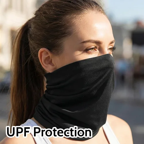 Vista 4 de 4 Pack Neck Gaiter Cooling Breathable Face Mask Summer UV Protection Bandana Gator Scarf for Men Women