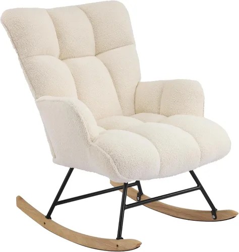 Vista 17 de Mecedora para guardería, silla deslizante para interiores, cómodas sillas de lactancia compactas para espacios pequeños, sala de estar, aula Negro