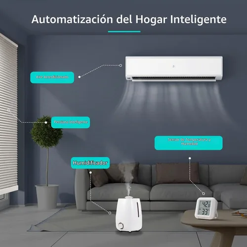 Vista 5 de THIRDREALITY Sensor de temperatura y humedad Zigbee con pantalla LCD digital, requiere concentrador ZigBee, registros de aplicaciones, monitoreo