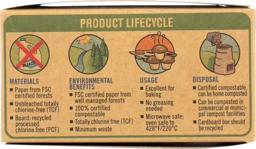 Vista 7 de If You Care Moldes de papel grandes para hornear, sin blanquear, 24