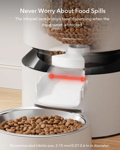 Vista 6 de PETLIBRO - Comedero automático para gatos, dispensador de comida para perros con preservación de frescura, comederos programables para mascotas