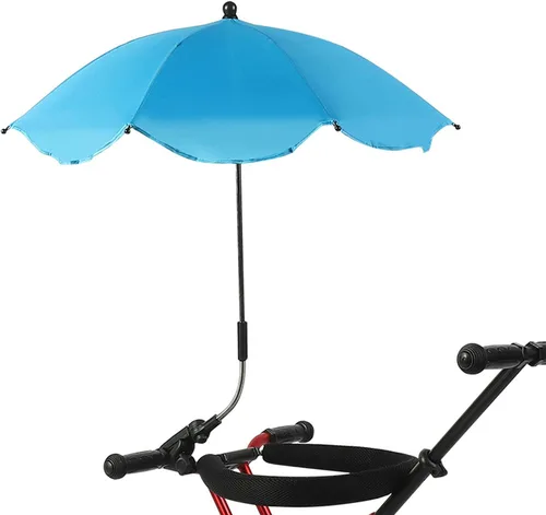 Vista 17 de TITA-DONG Paraguas para silla con abrazadera, silla de playa ajustable universal, con protección UV, sombrilla para silla de patio, silla de playa