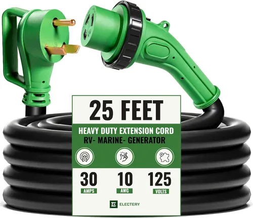 Vista 9 de Cable de extensión para generador de 30 amperios de 15 pies, TT