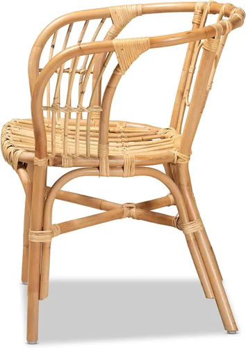 Vista 5 de Bali & pari Silla de comedor de ratán natural moderna y contemporánea Luxio
