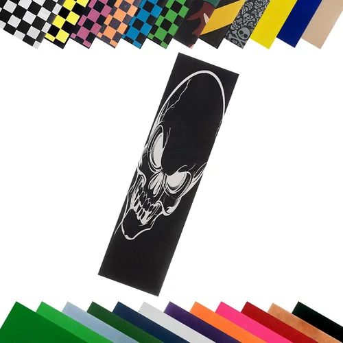 Vista 12 de TURBO Hoja de cinta adhesiva para monopatín 9 x 33 pulgadas, negra Negro